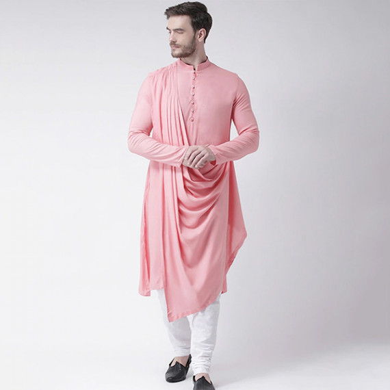 https://www.goldensgrove.in/products/men-pink-solid-straight-kurta-with-attached-drape