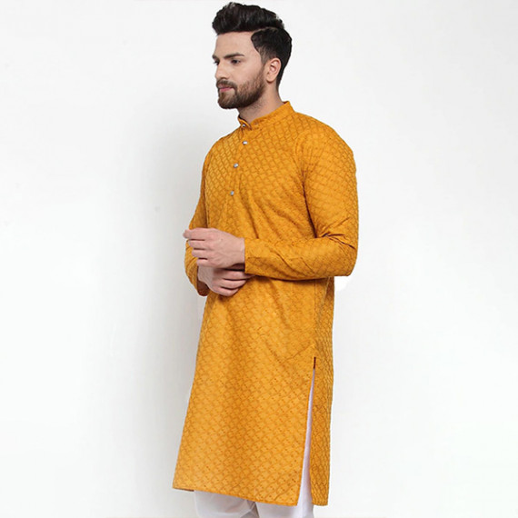 https://www.goldensgrove.in/products/men-mustard-yellow-thread-work-cotton-kurta