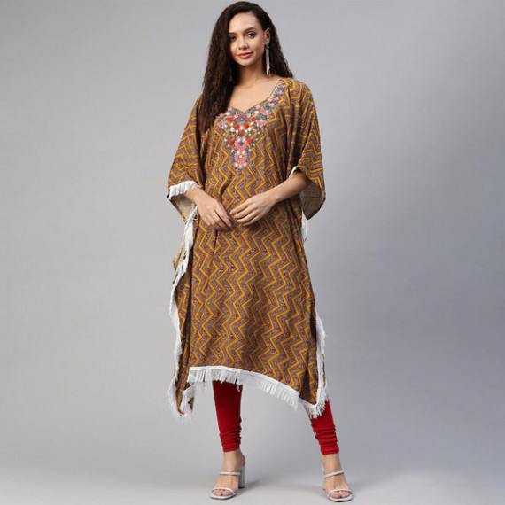 https://www.goldensgrove.in/products/women-orange-brown-geometric-printed-thread-work-pure-cotton-kaftan-kurta