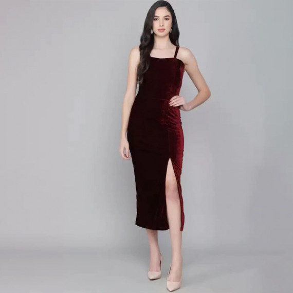 https://www.goldensgrove.in/products/maroon-velvet-sheath-midi-dress
