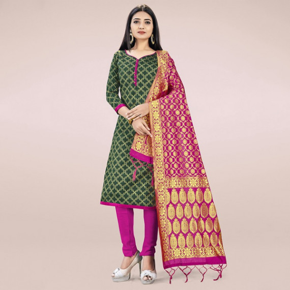 https://www.goldensgrove.in/products/green-pink-unstitched-dress-material