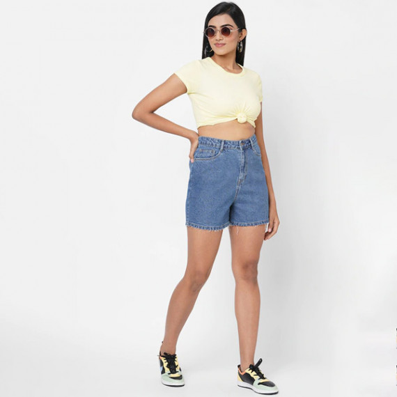 https://www.goldensgrove.in/products/women-blue-slim-fit-high-rise-denim-shorts