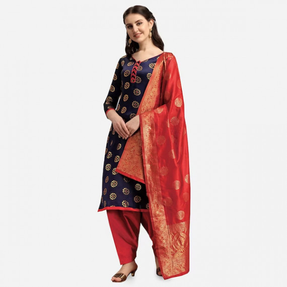 https://www.goldensgrove.in/products/navy-blue-red-woven-design-banarasi-unstitched-dress-material
