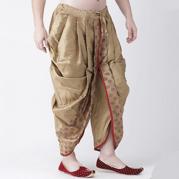 https://www.goldensgrove.in/products/men-beige-red-printed-dupion-silk-dhoti-pants