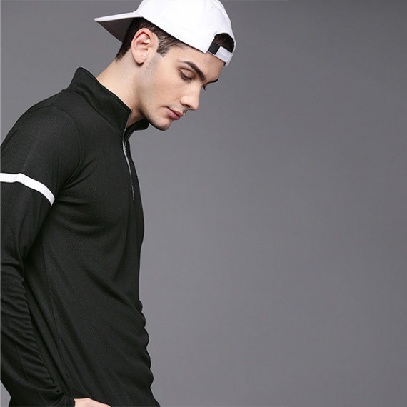 https://www.goldensgrove.in/products/men-black-self-design-mock-collar-t-shirt